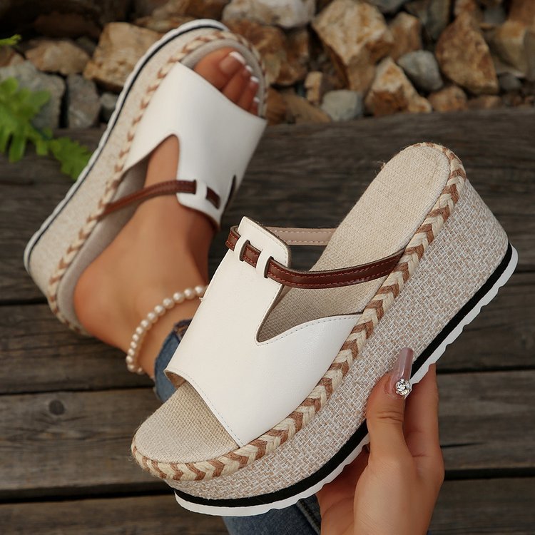 Damen Wedge-Pantoletten mit raffiniertem Design und gepolstertem Fußbett Stalluxe