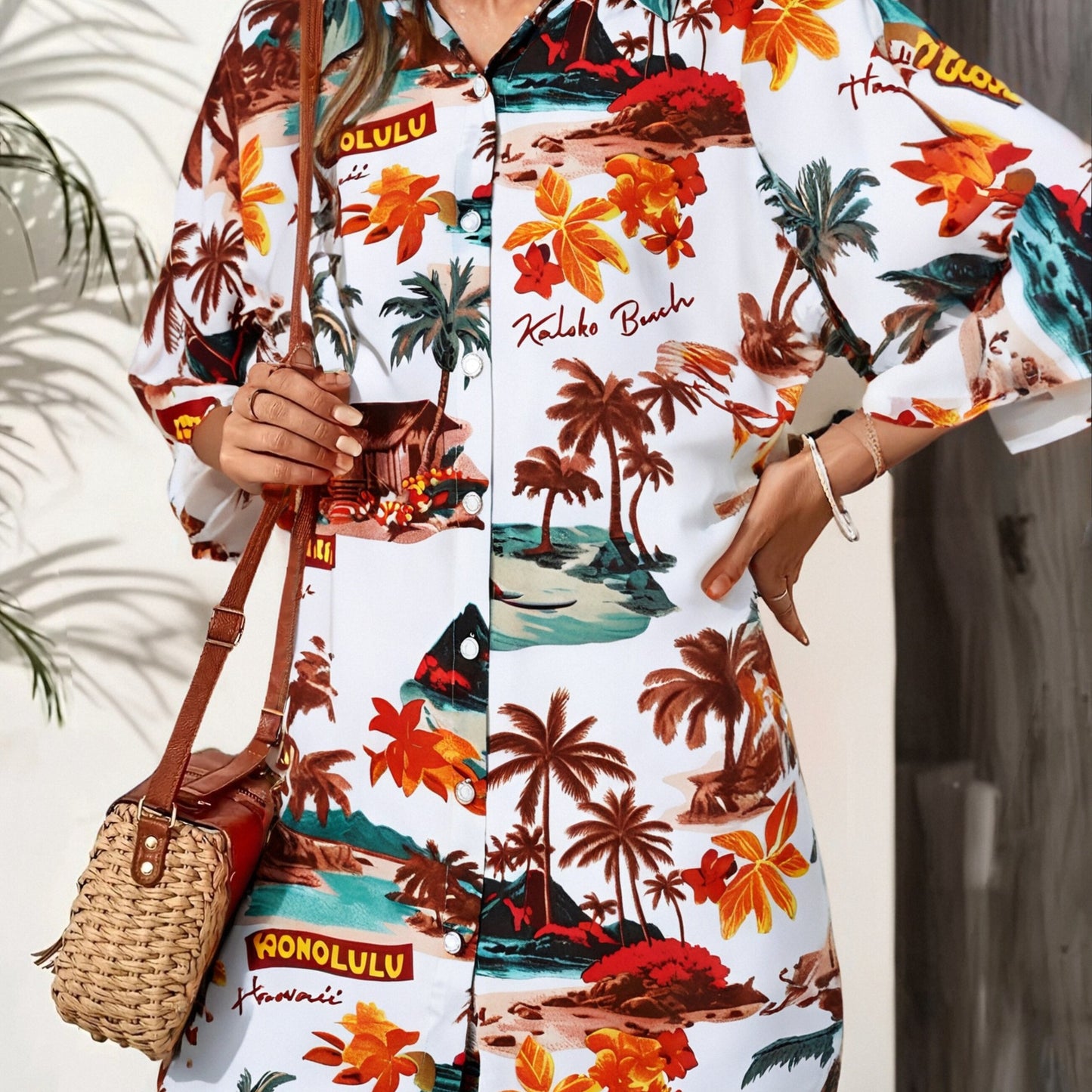 Damen Sommerliches Freizeitkleid mit farbenfrohem Blumenmuster und legerem Schnitt Stalluxe