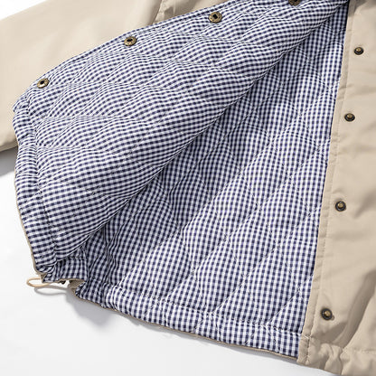 Damen modische cropped Übergangsjacke mit Kapuze und praktischen Taschen Stalluxe