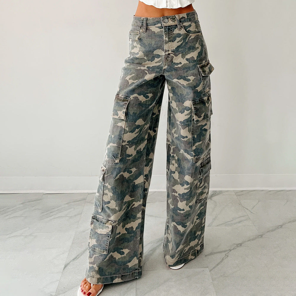 Damen Cargo-Hose mit weitem Schnitt Stalluxe