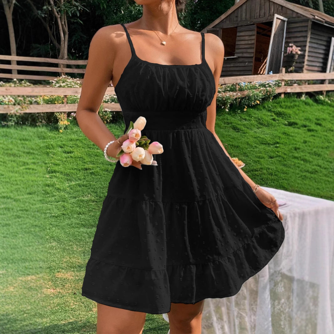 Damen Sommerliches Kleid mit Volantdesign Stalluxe