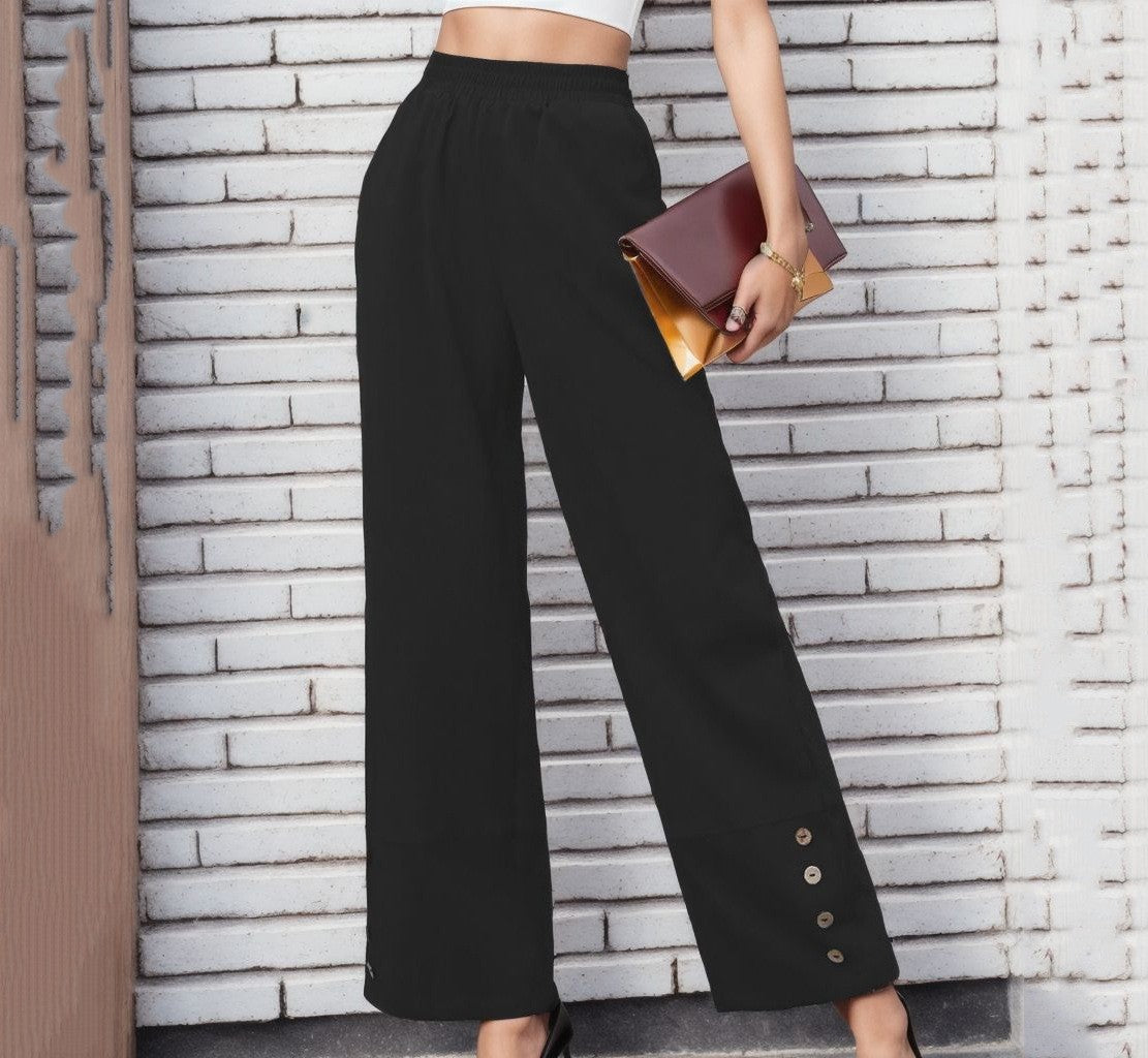 Damen Weite Culotte mit modischen Knopfdetails Stalluxe