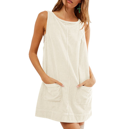 Damen Leichte Cordkleid Stalluxe