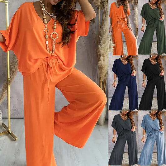 Damen lässiger Jumpsuit mit weitem Schnitt und elastischem Bund Stalluxe