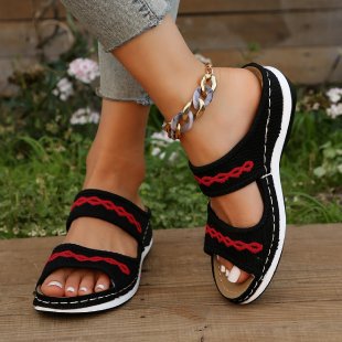 Damen Schlupfsandalen mit modischem Riemendesign Stalluxe