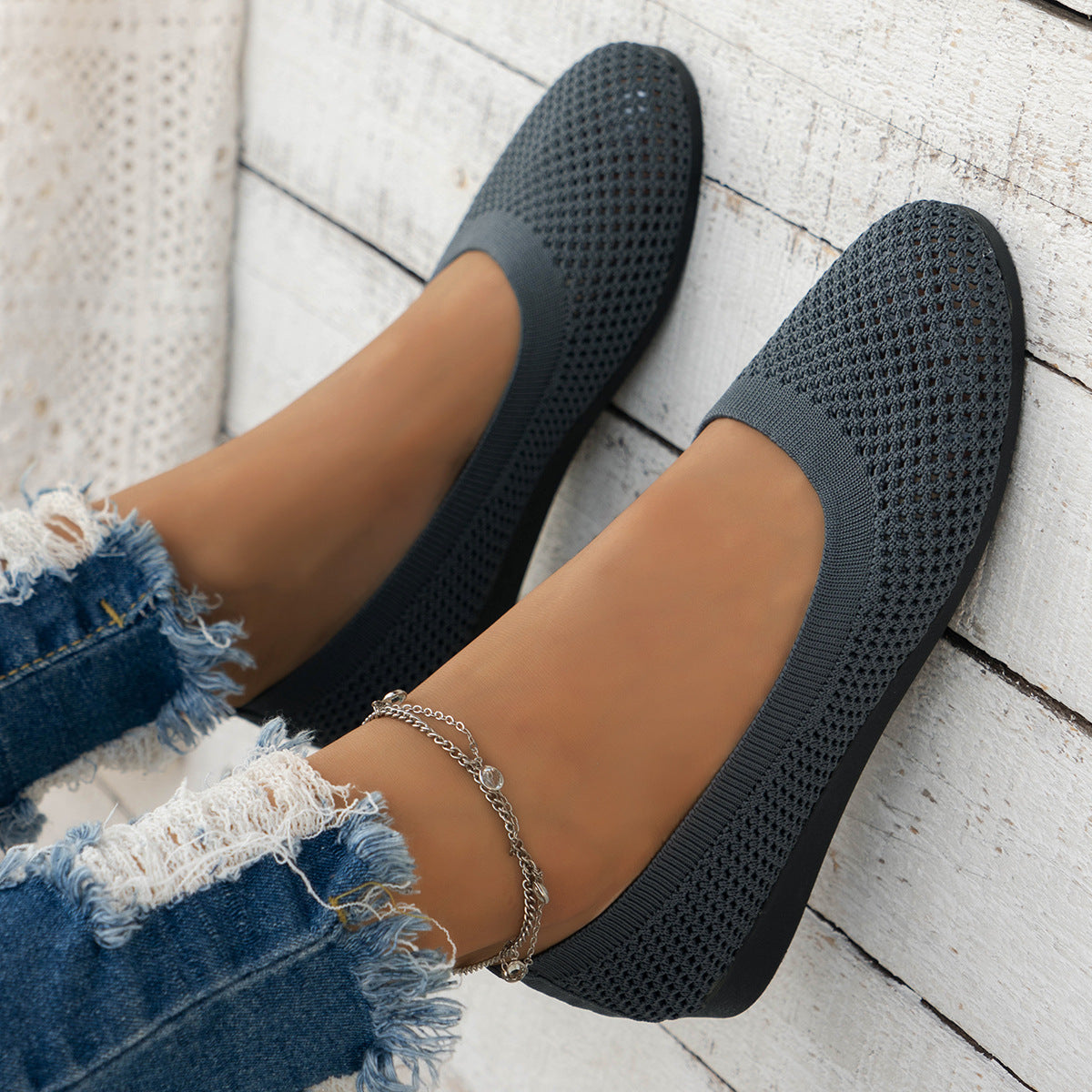 Damen Atmungsaktive Ballerinas Stalluxe