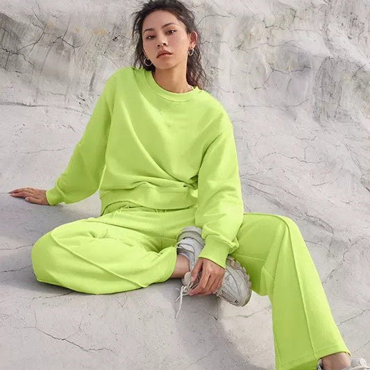 Damen lässiger Sportanzug mit weitem Schnitt und elastischem Bund Stalluxe