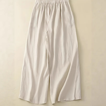 Damen luftige und bequeme Sommerpalazzo-Hosen mit elastischem Bund Stalluxe