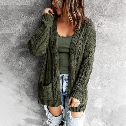 Damen Strickjacke mit Kabelmuster Stalluxe