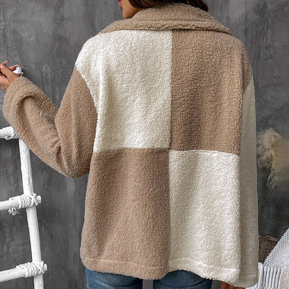 Damen gemütliche Overshirt-Jacke mit weichem Fleece und Knopfverschluss Stalluxe