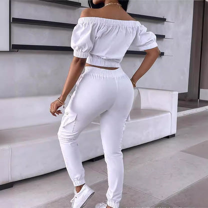 Damen Crop-Top mit Cut-Outs und aufgesetzten Taschen Stalluxe