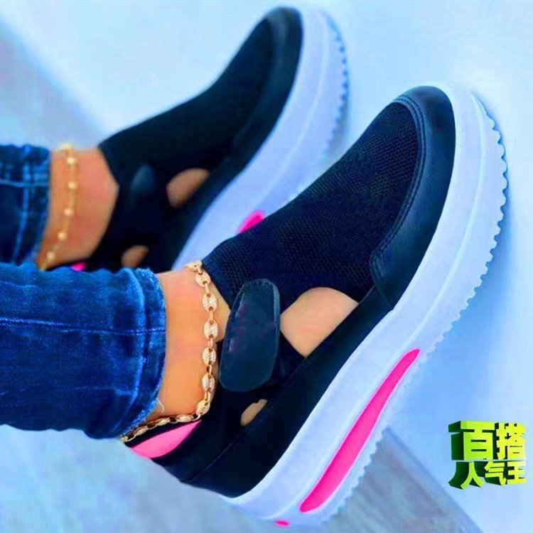 Damen Atmungsaktive Slip-On Sneakers mit elegantem Klettverschluss und ergonomischer Dämpfung Stalluxe