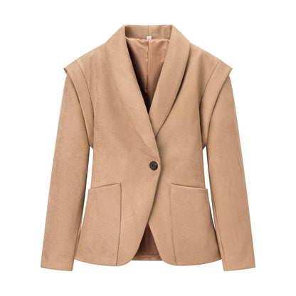 Damen Eleganter Blazer im modernen Schnitt mit großen Taschen Stalluxe