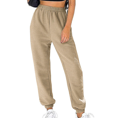 Damen Waffelstruktur Freizeithose Stalluxe