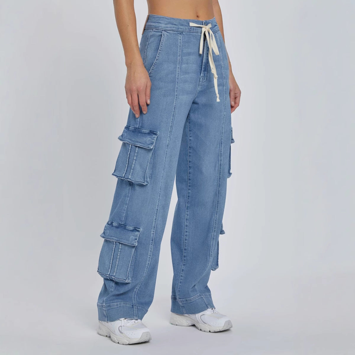 Damen Cargo-Jeans mit weiten Beinen und praktischen Taschen Stalluxe