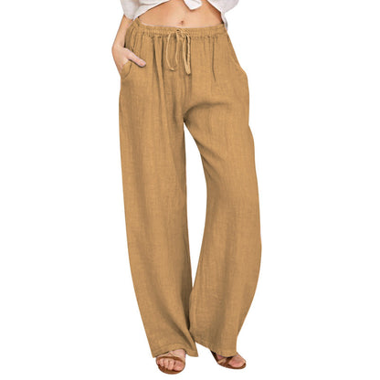 Damen weite Leinenhose Stalluxe