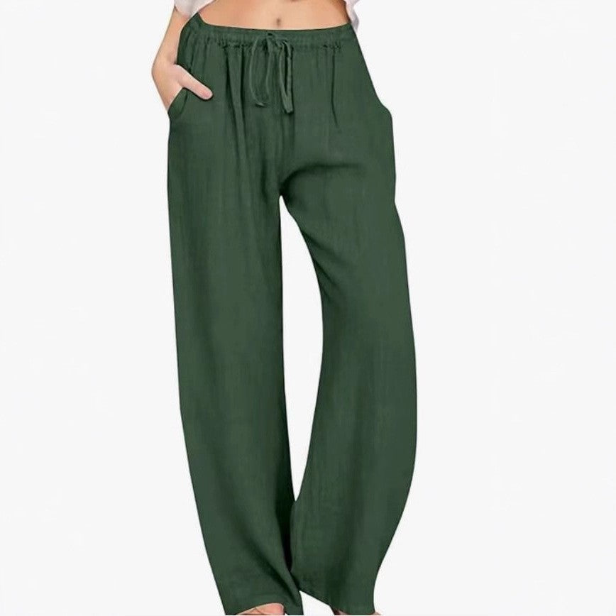 Damen weite Leinenhose Stalluxe