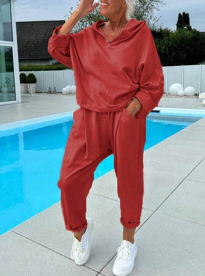 Damen modischer Hoodie und Jogginghose Set Stalluxe