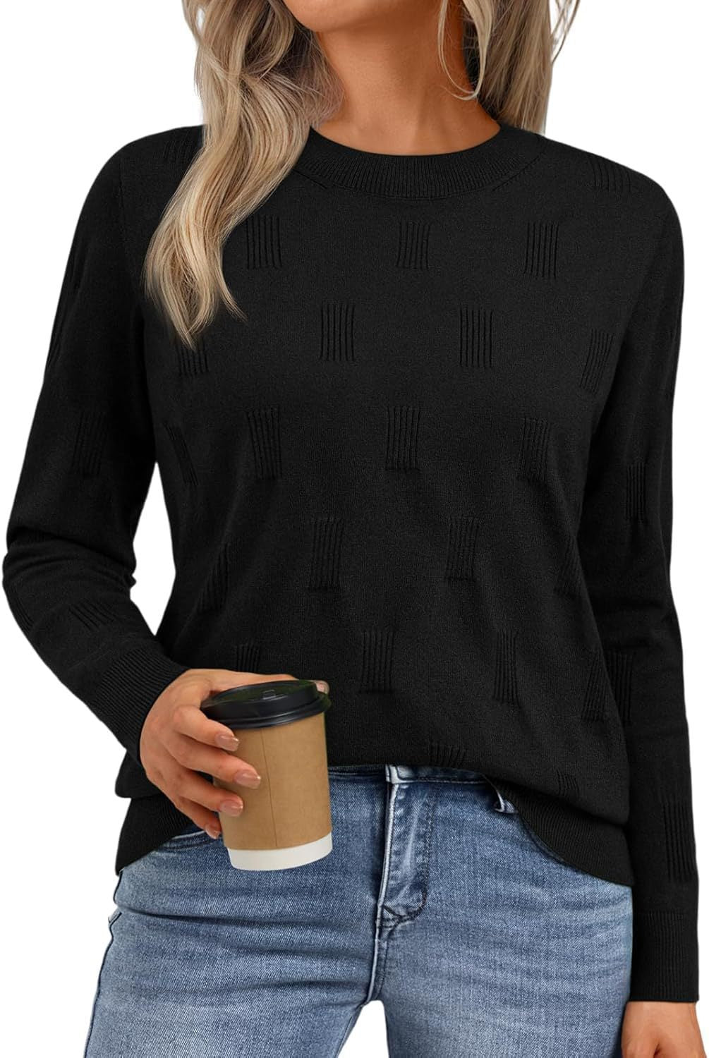 Damen Strickpullover mit strukturiertem Muster Stalluxe