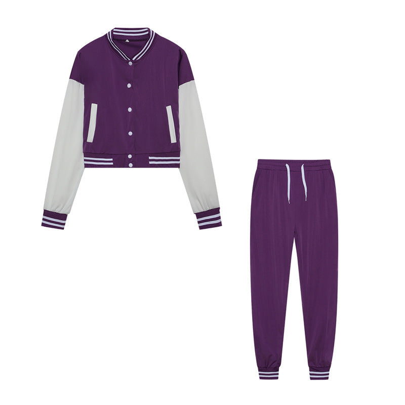 Damen Cozy Cropped Hoodie und Jogginghose Set Stalluxe