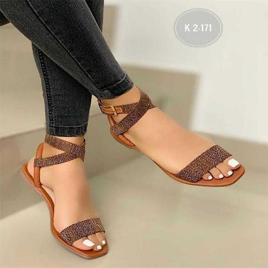 Damen Riemensandalen mit modischem Riemendesign und verstellbarem Knöchelriemen Stalluxe