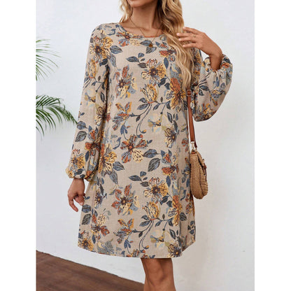 Damen Freizeitkleid im lässigen Schnitt mit floralen Akzenten Stalluxe