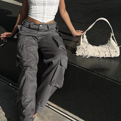 Damen Cargo-Hose mit praktischen Seitentaschen und lässigem Schnitt Stalluxe