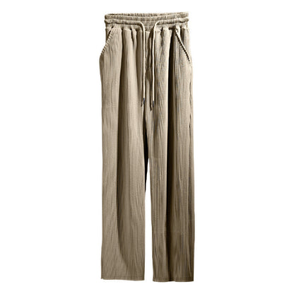 Damen elegante Relaxed Fit Hose mit Gummi-Taille Stalluxe