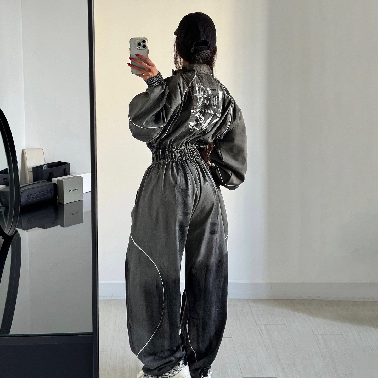 Damen Sportlicher Jumpsuit mit weiten Beinen und elastischem Bund Stalluxe