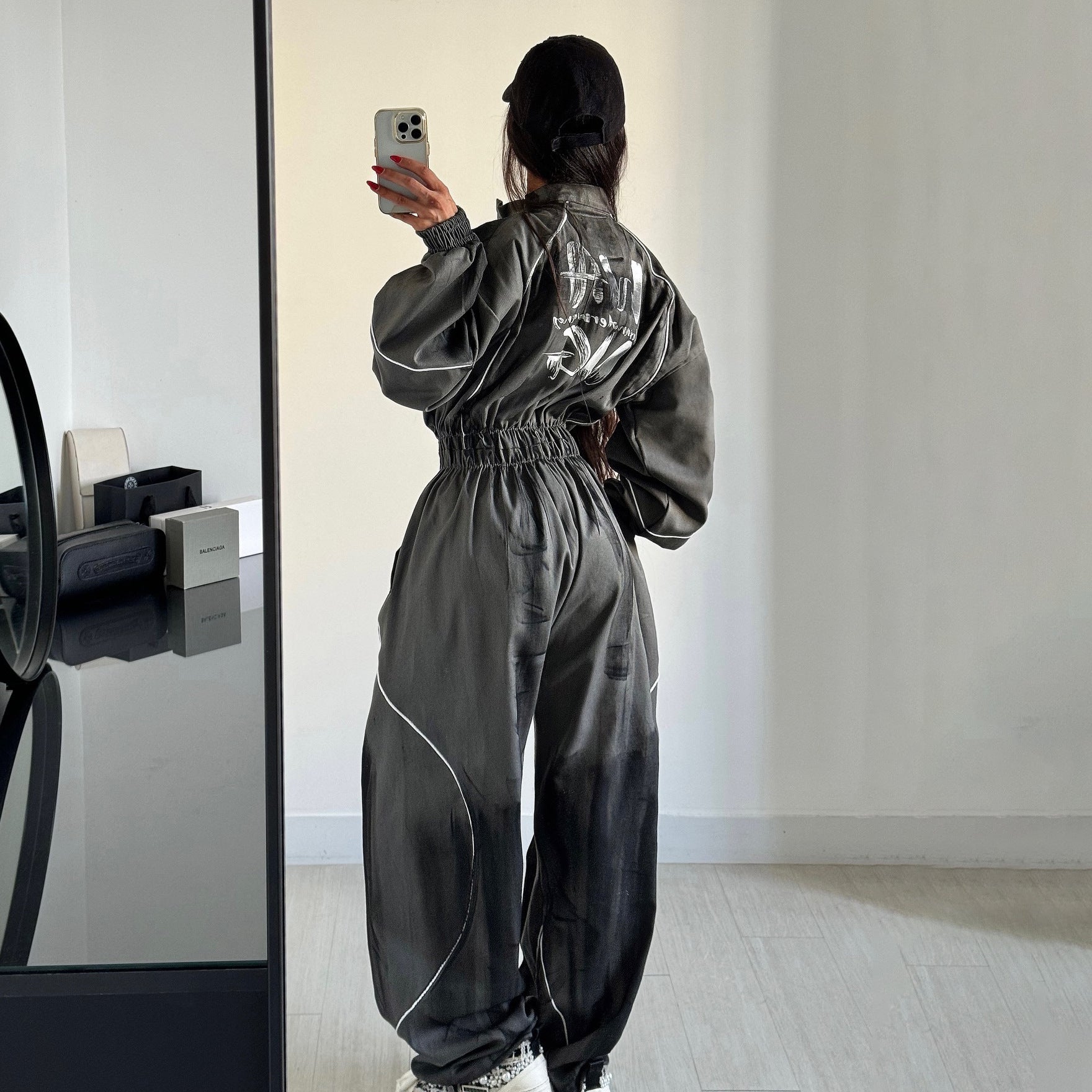 Damen Sportlicher Jumpsuit mit weiten Beinen und elastischem Bund Stalluxe