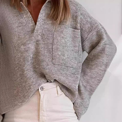 Damen lässiger Strickpullover Stalluxe