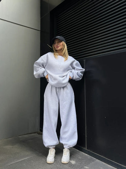 Damen lässiger Hoodie und Jogginghose Set Stalluxe
