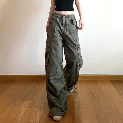 Damen Cargohose mit verstellbarem Bund und vielseitigen Taschen Stalluxe