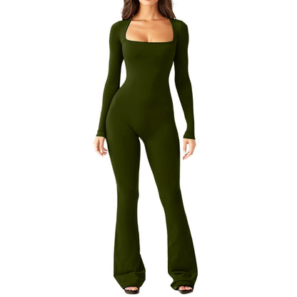 Damen Bodysuit mit weitem Bein und tiefem Dekolleté Stalluxe