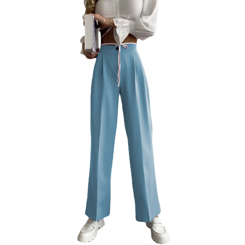 Damen Weite Palazzo-Hose mit elastischem Bund und praktischen Taschen Stalluxe