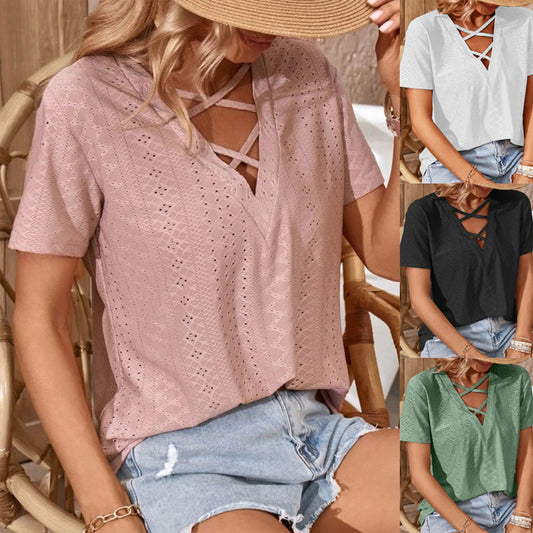 Damenbluse mit Trägern und Spitzendetails Stalluxe