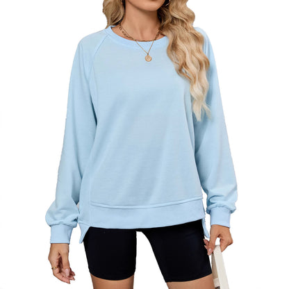 Damen lässiges Sweatshirt mit seitlichen Schlitzen und lässiger Passform Stalluxe
