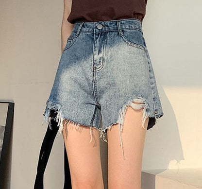 Damen Jeans-Shorts im trendigen Destroyed-Look Stalluxe