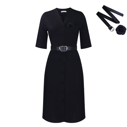 Damen Midikleid mit eleganter Taillierung Stalluxe
