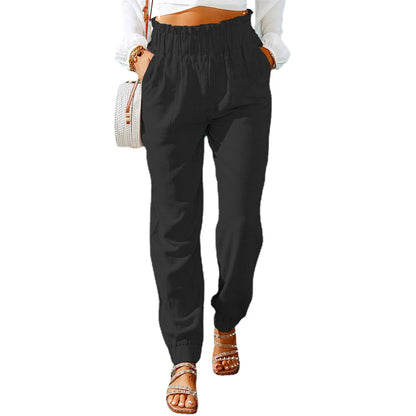 Damen Bequeme und elegante Sommerhose mit elastischem Bund und praktischen Taschen Stalluxe