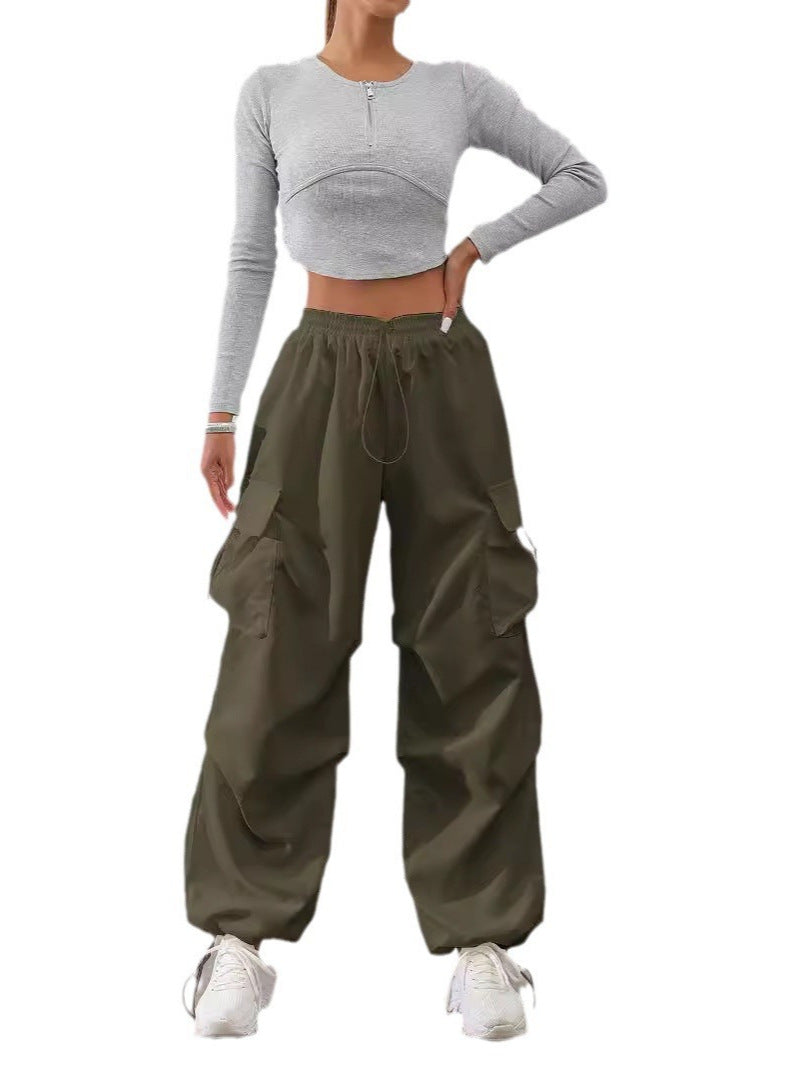 Damen Cargo-Hose mit praktischem Taschen-Design und elastischem Bund Stalluxe