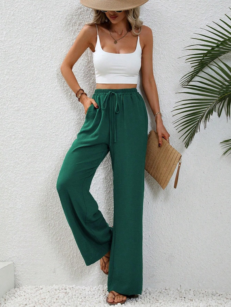 Damen weite Sommerhose mit elastischem Bund und lässigem Schnitt Stalluxe