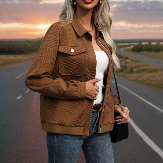 Damen Utility-Jacke mit strukturierter Oberfläche und praktischen Taschen Stalluxe
