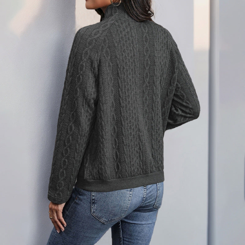 Damen modische Kapuzenpullover mit Knopfleiste und Kängurutasche Stalluxe