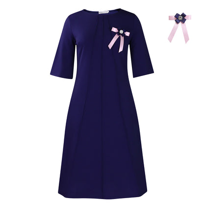 Damen Elegantes Kleid mit dekorativer Schleife Stalluxe