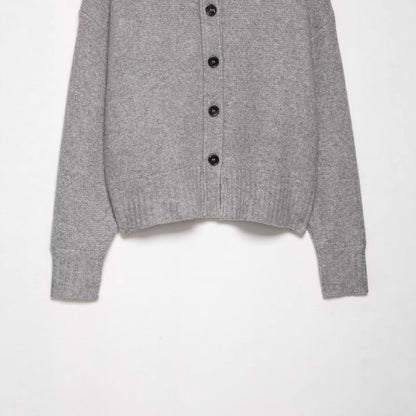 Damen Kurze Strickjacke mit durchgehender Knopfleiste und überschnittenen Schultern Stalluxe