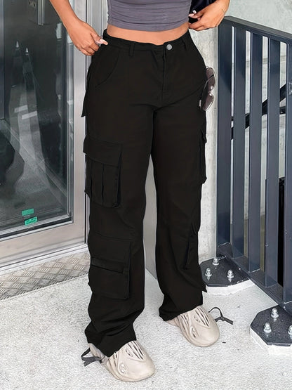 Damen Cargo-Hose mit praktischen Seitentaschen und lässigem Schnitt Stalluxe