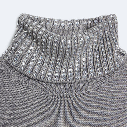 Damen Strickpullover mit hohem Kragen und passendem Shorts-Set Stalluxe