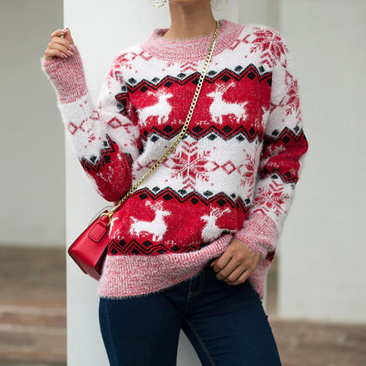 Damen Komfortabler Weihnachtspullover Stalluxe