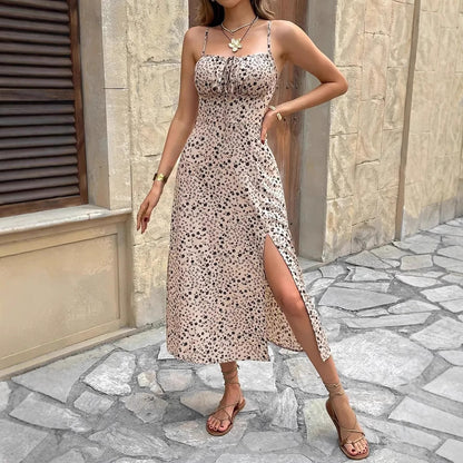 Damen Maxikleid mit Floralprint und verstellbaren Trägern Stalluxe